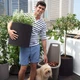 Вазон Keter Cylinder Planter M 18 л коричневий - зображення 7