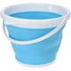 Туристическое складное ведро силиконовое круглое с ручкой 10 литров Collapsible Bucket Blue (zhs0424) - изображение 2