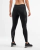 Женские компрессионные тайтсы 2XU, Motion Mid-Rise Compression Tights, S, черный/точечный светоотражающий принт - изображение 2