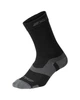 Термо-компрессионные спортивные носки 2XU, Vectr Merino Light Cushion Crew, S (35-38), черный/титановый - изображение 1