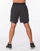 Мужские компрессионные 2в1 шорты 2XU, Aero 2-in-1 7" Shorts, S, черный/серебристый логотип - изображение 2