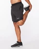 Мужские компрессионные 2в1 шорты 2XU, Aero 2-in-1 7" Shorts, S, черный/серебристый логотип - изображение 3
