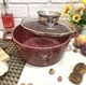 Каструля квадрат Top Kitchen 5,7л з мармуровим антипригарним покриттям 28 см червоний ТК00053-1 - зображення 1