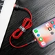 Кабель Baseus Cafule Cable USB For iP 2A 3 м Red/Red (CALKLF-R09) - изображение 8