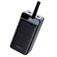 Зовнішній акумулятор повербанк Power Bank Wekome Minre WP-269 60000mAh |3USB/Type-C/Lightning, QC/PD, 22.5W/5A| Black - зображення 1