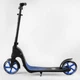 Самокат двухколесный "Best Scooter". С PU колесами, широким велосипедным рулем, новым зажимом руля. Black/Blue (105382) - изображение 6