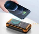 Powerbank Solar Charge 20000 мАч Повербанк з сонячною батареєю з ліхтариком та 4 сонячними панеллями чорний - зображення 2