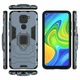 Чехол Iron Ring для Xiaomi Redmi Note 9 бампер противоударный с подставкой кольцом Dark-Blue - изображение 4