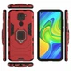 Чехол Fiji Ring для Xiaomi Redmi Note 9 бронированный бампер с кольцом красный - изображение 3