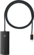 USB-хаб Baseus Lite Series 4-Port HUB Adapter Type-C to 4xUSB-А 3.0 1 м Black (WKQX030401) - изображение 1