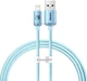 Кабель Baseus Crystal Shine Series Fast Charging Data Cable USB to iP 2.4A 2 м Sky Blue (CAJY001203) - изображение 1