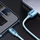 Кабель Baseus Crystal Shine Series Fast Charging Data Cable USB to iP 2.4A 2 м Sky Blue (CAJY001203) - изображение 6