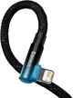 Кабель Baseus MVP 2 Elbow-shaped Fast Charging Data Cable USB to iP 2.4A 2 м Black/Blue (CAVP000121) - изображение 4