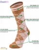 Набор 4 шт женские теплые шерстяные носки CheshKit Diamond socks Койот/Лиловые/Розовые/Коралл, размер 36-40 - изображение 4