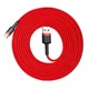 Кабель Baseus CATKLF-U09 Cafule USB Type-C USB 2A 300см Red - зображення 4
