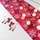 Тефлоновая новогодняя дорожка с водоотталкивающей пропиткой Снегопад красная Skatertynka 35x180 см - изображение 2