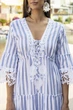 Довга пляжна туніка в смужку Fresh Cotton 2503 F-8C 44(M) Смугастий - зображення 2