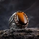 Кольцо с серебрянным покрытием с тигровым глазом 18,2мм - изображение 8