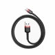 Кабель Baseus Cafule Cable USB For Type-C 3A 0.5m Red+Black (CATKLF-A91) - изображение 5