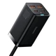Зарядний пристрій Baseus GaN3 Pro Desktop Fast Charger 2Type-C+2USB 100W CCGP000101 Black - зображення 2