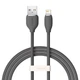 Кабель Baseus Jelly Liquid Silica Gel Fast Charging Cable USB to Lightning 2.4A 1.2m CAGD000001 Black - зображення 1