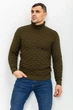 Светр чоловічий, колір хакі розмір XXL 161R602 - изображение 1