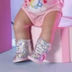 Кроссовки для куклы Baby Born 43 см Серебристые обувь - изображение 3