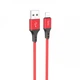 Кабель Hoco X86 Spear Silicone Lightning 1m red - зображення 1