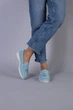 Жіночі демісезонні лофери ShoesBand Блакитні натуральні замшеві на вузьку/середню стопу всередині шкірпідкладка 41 (27 см) (S66021-3) - зображення 3