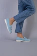 Жіночі демісезонні лофери ShoesBand Блакитні натуральні замшеві на вузьку/середню стопу всередині шкірпідкладка 41 (27 см) (S66021-3) - зображення 4
