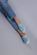 Женские демисезонные лоферы ShoesBand Голубые натуральные замшевые на узкую/среднюю стопу внутри кожподкладка 40 (26,5 см) (S66021-3) - изображение 5