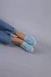Жіночі демісезонні лофери ShoesBand Блакитні натуральні замшеві на вузьку/середню стопу всередині шкірпідкладка 37 (24,5 см) (S66021-3) - зображення 5