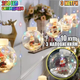 Светодиодная гирлянда-штора прозрачные шары дед мороз 10 шт Magnetic 3 м и 200 LED, свет ламп-разноцветные RGB - изображение 1