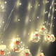 Светодиодная гирлянда-штора прозрачные шары Подарок 10 шт Magnetic 3 м и 200 LED, свет ламп-теплый белый - изображение 3