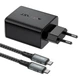 Мережевий зарядний пристрій ACEFAST A17 65W GaN multi-function HUB charger set Black (AFA17B) - зображення 3