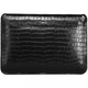 Кожанный чехол WIWU Skin Croco Geniunie Leather Sleeve Series for MacBook 14" [2021], Black - изображение 1