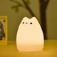Дитячий силіконовий нічник Little Cat Silicone Light світильник у вигляді милого котика 7 кольорів - зображення 3