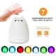 Дитячий силіконовий нічник Little Cat Silicone Light світильник у вигляді милого котика 7 кольорів - зображення 4