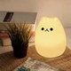 Дитячий силіконовий нічник Little Cat Silicone Light світильник у вигляді милого котика 7 кольорів - зображення 5
