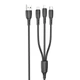 Кабель BOROFONE BX71 (3 в 1) USB - Lightning / Micro USB / Type-C (2A) (1M) Чорний - изображение 1