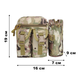 Сумка тактична на пояс AOKALI Outdoor A33 4L (Camouflage CP) військова спортивна з кишенями на блискавці (OPT-3481) - зображення 5