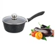 Кастрюля с крышкой мрамор 1.4л антипригарная Benson BN-303 - изображение 1