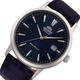 Мужские часы с прозрачной задней крышкой Orient RA-AC0F06L10B Темно-синие с серебристым - изображение 1