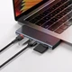 USB-Hub Baseus Harmonica Five-in-one HUB Adapter Grey - зображення 2