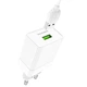 Мережевий зарядний пристрій з кабелем BOROFONE BA47A Mighty speed single port QC3.0 3A + Type-C cable 18W White (6931474728319) - изображение 3