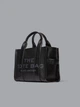Кожаная женская сумка через плечо Marc Jacobs The Leather Mini Tote Bag Black черная (MJT001) - изображение 3