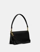 Кожаная женская сумка через плечо Coach Tabby Shoulder Bag 26 With Signature Canvas Tan Black черная (CBT2) - изображение 5