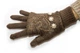 Коричневые вязаные женские перчатки-митенки Shust Gloves - изображение 2