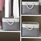 Ящик для хранения с ручками MBM HOME TH-10 L GRAY/WHITE текстильный серо-белый - изображение 1