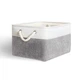 Ящик для хранения с ручками MBM HOME TH-10 L GRAY/WHITE текстильный серо-белый - изображение 2